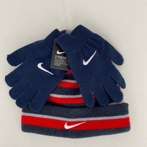 Nike Boy's Winter Knit  Beanie & Gloves - Picture 1 of 1